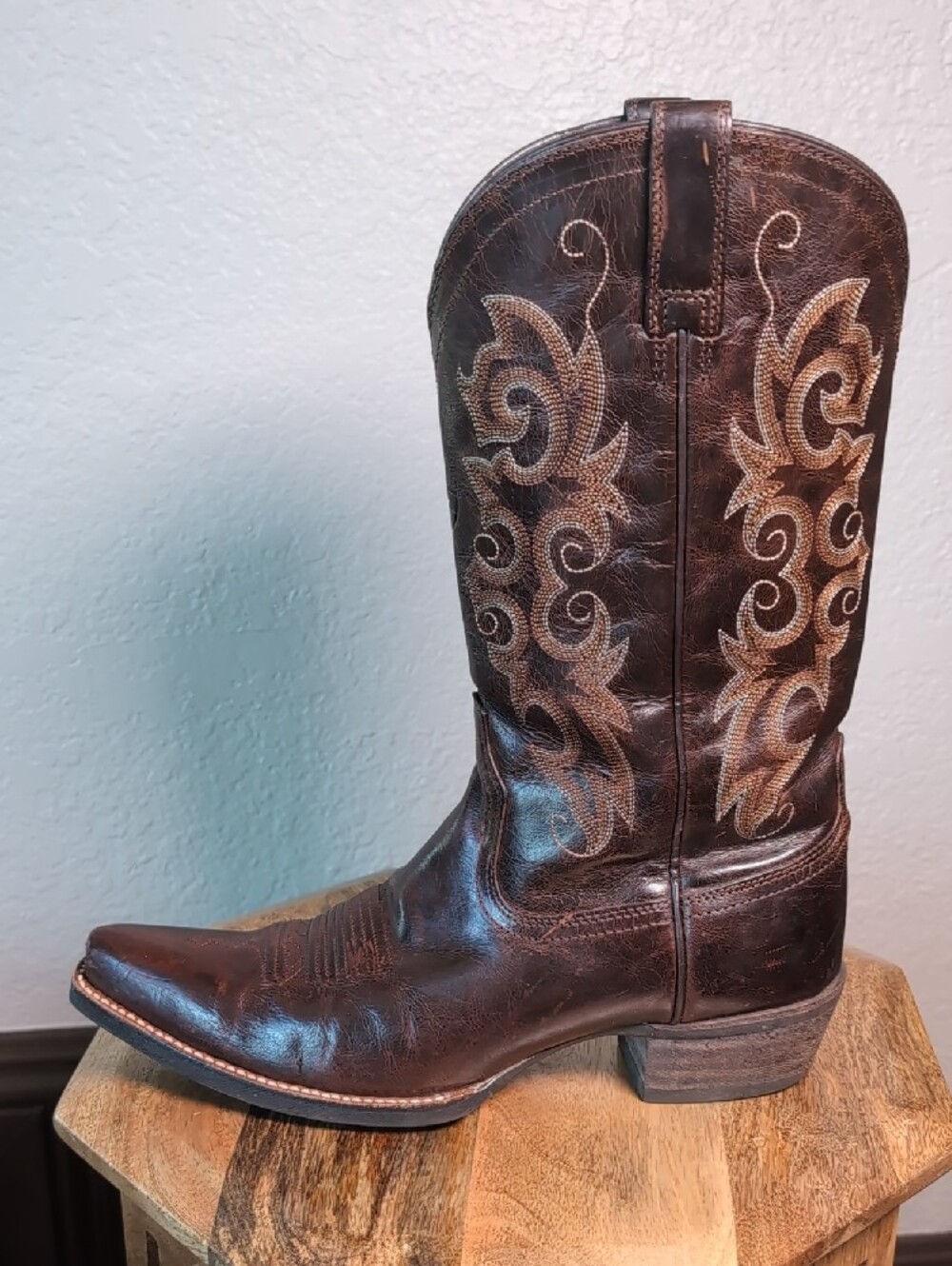 Ariat Women's Heritage X toe Western Leather Cowgirl Boots - Picture 4 of 14